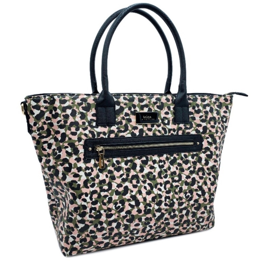 Trina Turk leopard Print Tote with adjustable strap
